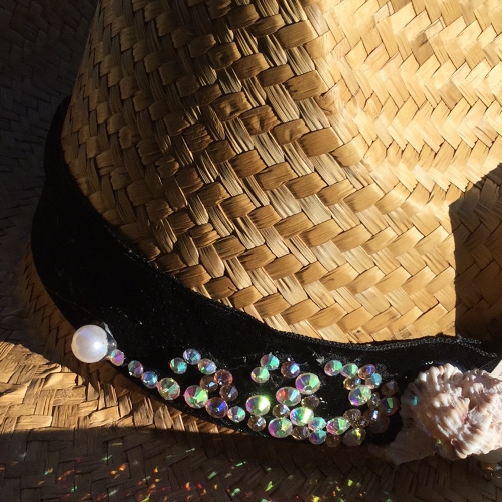 Western cowboy hat band cowgirl artisan OOAK Coachella festival titanic shell - Picture 3 of 10